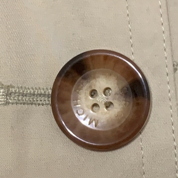 Michael Kors Khaki Belted Trench Rain Coat Size M - Picture 4 of 13